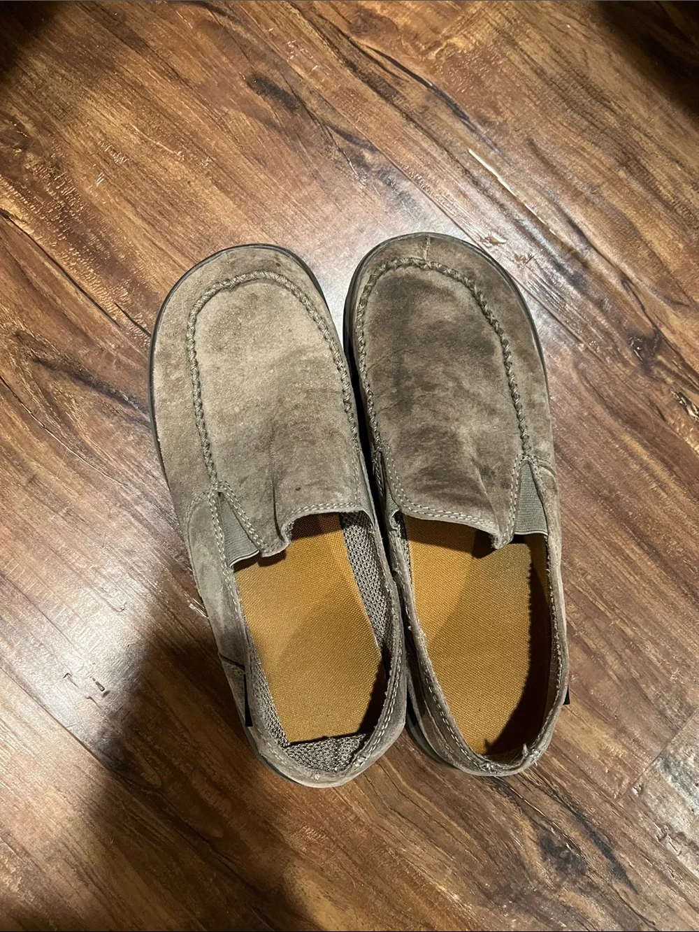 Patagonia Maui Smooth Suede Slip-On Loafers in Taupe tan 11